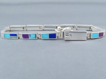 Inlaid Multi-Stone Link Bracelet (smaller)