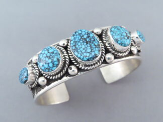 Five-Stone Kingman Turquoise Bracelet by Andy Cadman