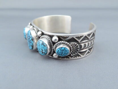 Five-Stone Kingman Turquoise Bracelet by Andy Cadman