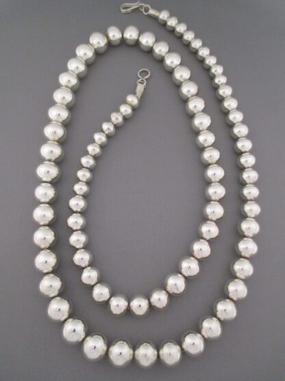 Sterling Silver ‘Navajo Pearls’ Necklace (36″)