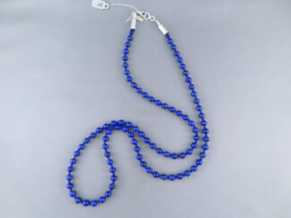 Shop Native American Jewelry - Long Lapis Necklace by Navajo Indian jewelry artist, Desiree Yellowhorse $645- FOR SALE