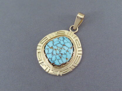 #8 Turquoise & 14kt Gold Pendant by Robert Taylor