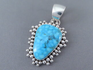 Artie Yellowhorse Turquoise Pendant (Kingman)