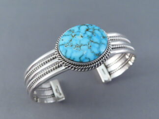 Kingman Turquoise Bracelet by Artie Yellowhorse