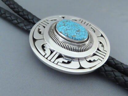 Leonard Nez Bolo Tie with Kingman Turquoise