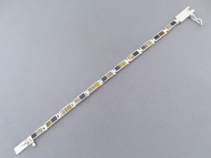 Multi-Stone Inlay Link Bracelet