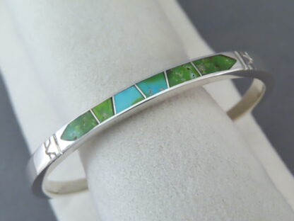 Turquoise Inlay Cuff Bracelet (Sonoran Gold Turquoise)