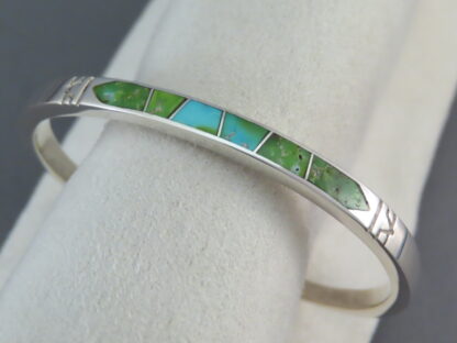 Turquoise Inlay Cuff Bracelet (Sonoran Gold Turquoise)