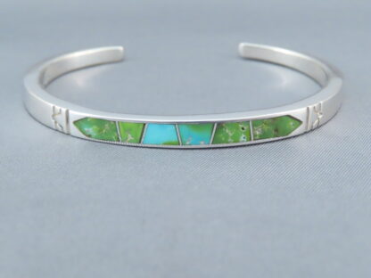 Turquoise Inlay Cuff Bracelet (Sonoran Gold Turquoise)