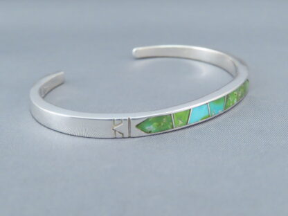 Turquoise Inlay Cuff Bracelet (Sonoran Gold Turquoise)