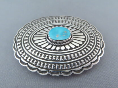 Blue Gem Turquoise Belt Buckle by Tsosie Orville White