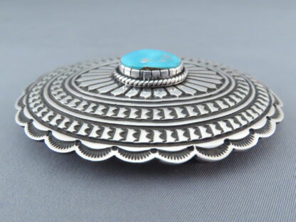 Blue Gem Turquoise Belt Buckle by Tsosie Orville White