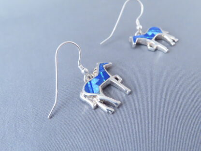 Horse Earrings with Multi-Stone Inlay