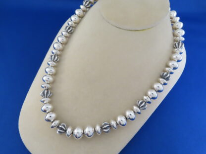 Sterling Silver ‘Navajo Pearls’ Bead Necklace by Al Joe