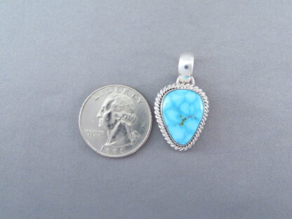 Kingman Turquoise & Sterling Silver Pendant (smaller)