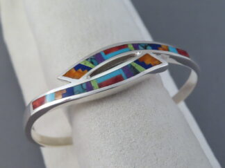 Multi-Color Fine Inlay Cuff Bracelet