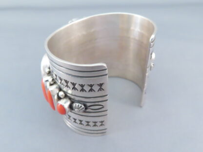 Coral & Turquoise Cuff Bracelet by Albert Jake