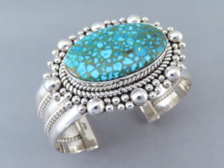 Kingman Turquoise Cuff Bracelet by Artie Yellowhorse