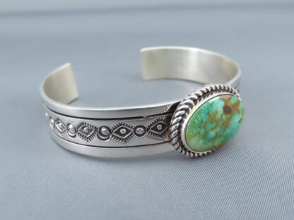 Marian Nez Sonoran Gold Turquoise Cuff Bracelet (Navajo)