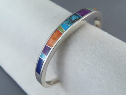 Multi-Color Inlay Cuff Bracelet