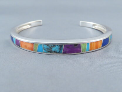 Multi-Color Inlay Cuff Bracelet