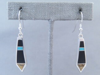 Multi-Stone Inlay Earrings featuring Turquoise