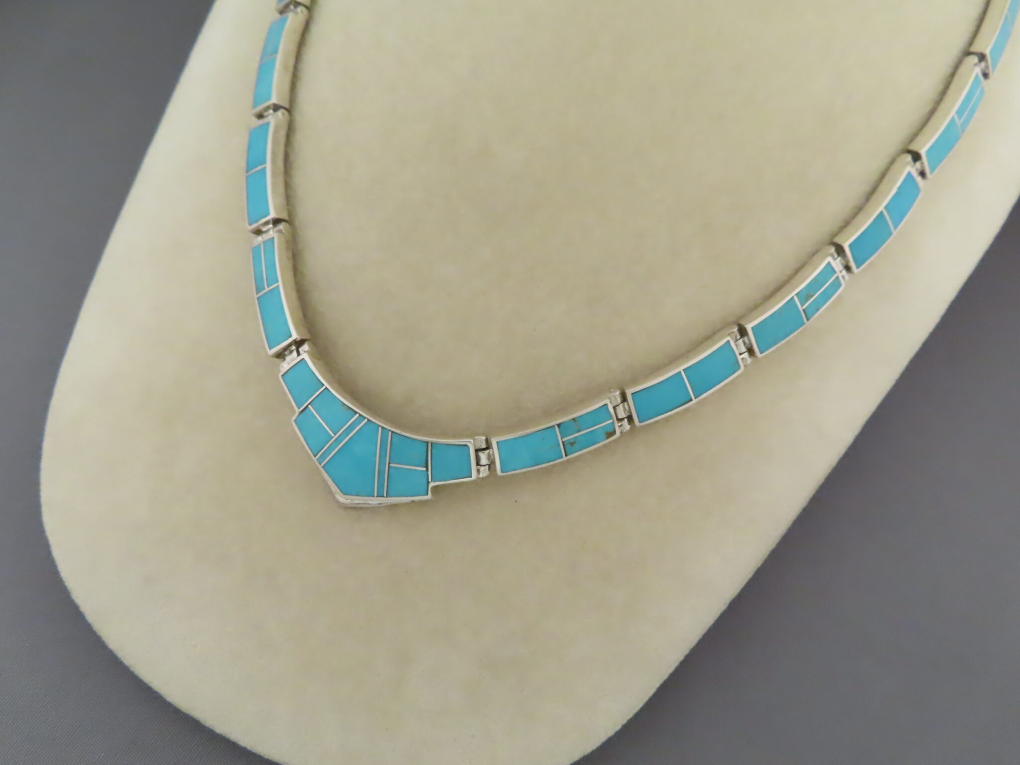 Turquoise Inlay Necklace - Navajo Jewelry - Turquoise Jewelry
