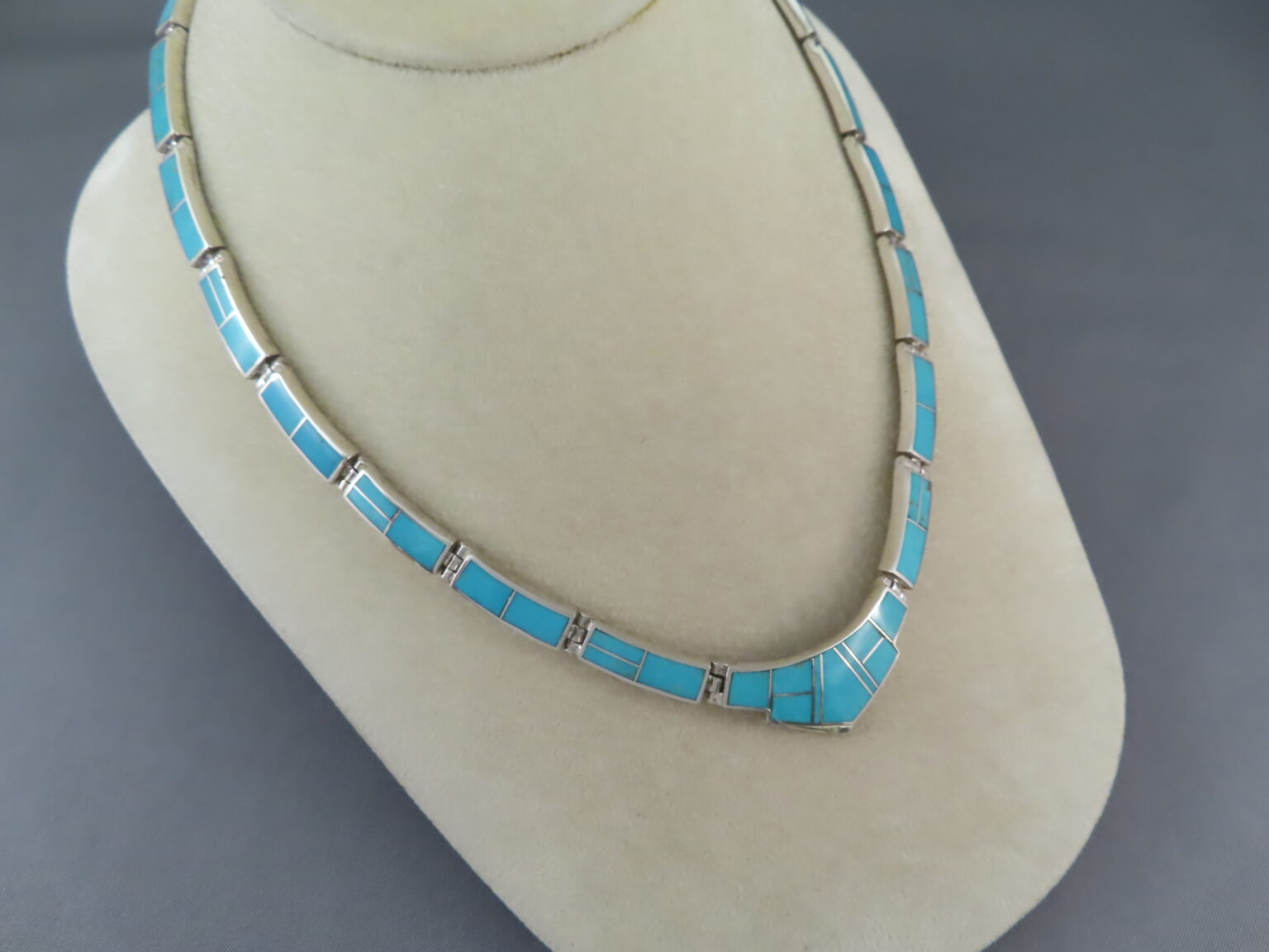 Turquoise Inlay Necklace - Navajo Jewelry - Turquoise Jewelry