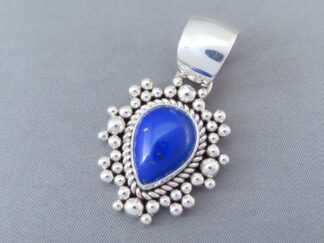 Lapis & Sterling Silver Navajo Pendant by Artie Yellowhorse