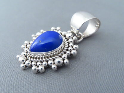 Lapis & Sterling Silver Navajo Pendant by Artie Yellowhorse