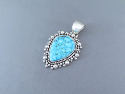 LARGE Kingman Turquoise Pendant by Artie Yellowhorse