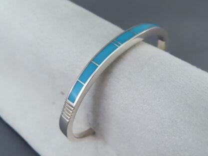 Inlay Cuff Bracelet with Turquoise