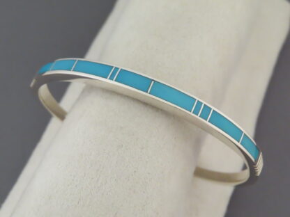 Inlay Cuff Bracelet with Turquoise