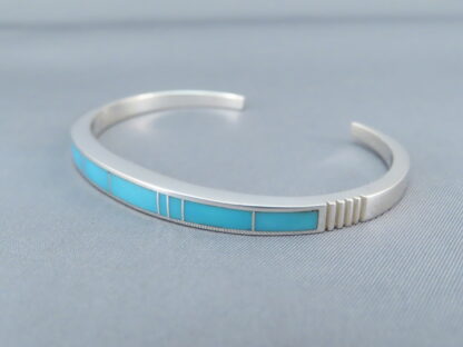 Inlay Cuff Bracelet with Turquoise