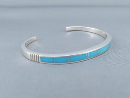 Inlay Cuff Bracelet with Turquoise