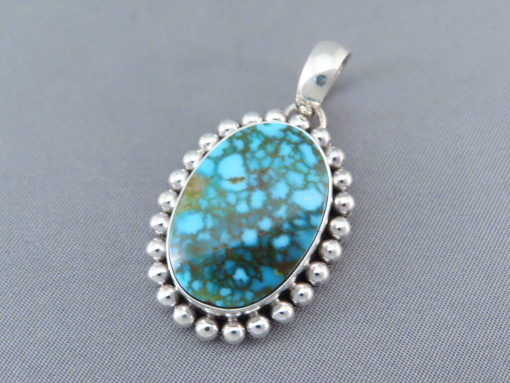 Kingman Turquoise & Sterling Silver Pendant | Turquoise Jewelry