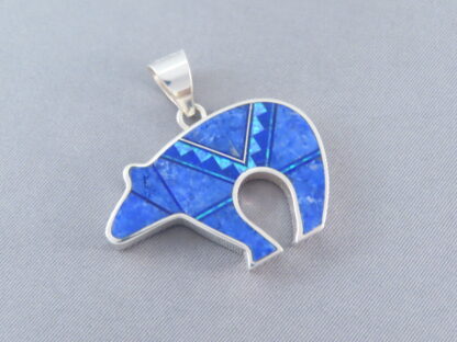 Lapis & Opal Inlay BEAR Pendant