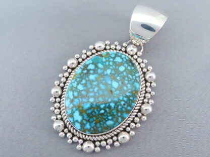 Sterling Silver & Kingman Turquoise Pendant by Artie Yellowhorse