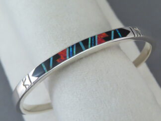 Multi-Stone Inlay Cuff Bracelet with Opal