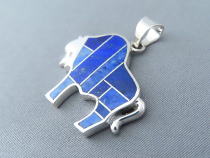 Lapis Inlay Bison Pendant – Buffalo Pendant