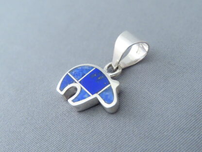 Small Lapis Inlay Bear Pendant