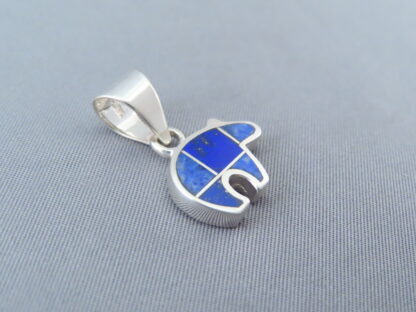 Small Lapis Inlay Bear Pendant