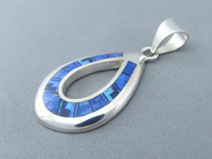 Lapis & Opal Inlay Pendant (Open-Drop)