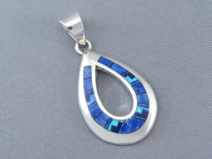 Lapis & Opal Inlay Pendant (Open-Drop)