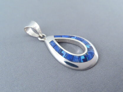 Lapis & Opal Inlay Pendant (Open-Drop)