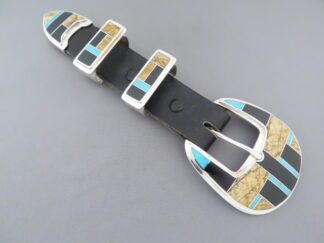 Multi-Stone Inlay Ranger Buckle Set with Turquoise