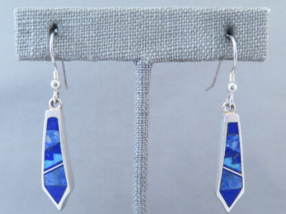 Long Lapis & Opal Inlay Earrings