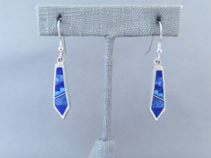 Long Lapis & Opal Inlay Earrings