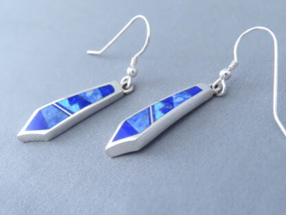 Long Lapis & Opal Inlay Earrings