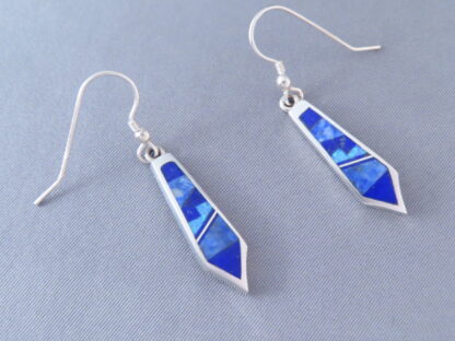 Long Lapis & Opal Inlay Earrings